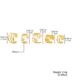 5pcs/Set Gold Advanced Bridal Clip Earrings shein