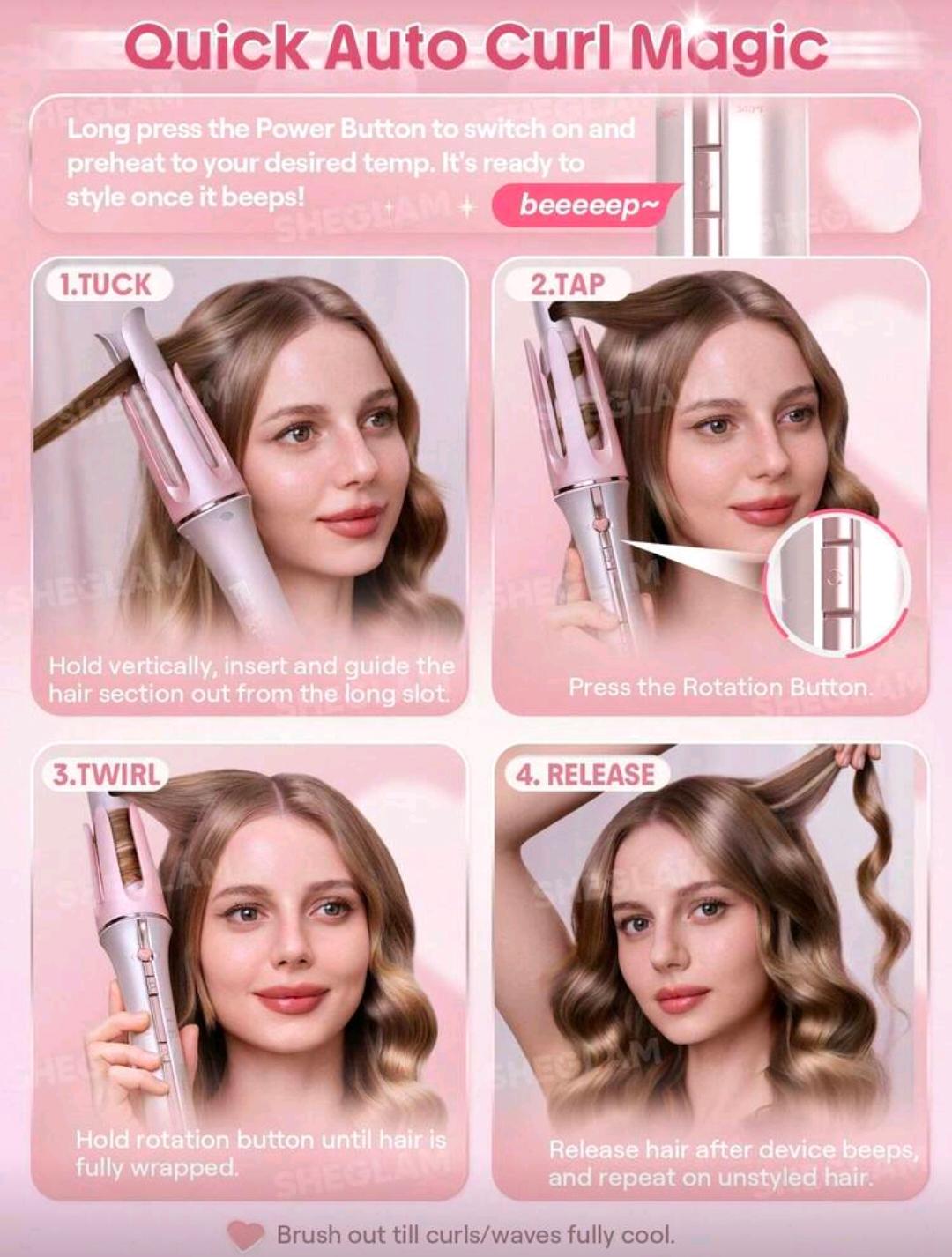 HAIR Cupid's Charm One-Touch Instant Curler shein