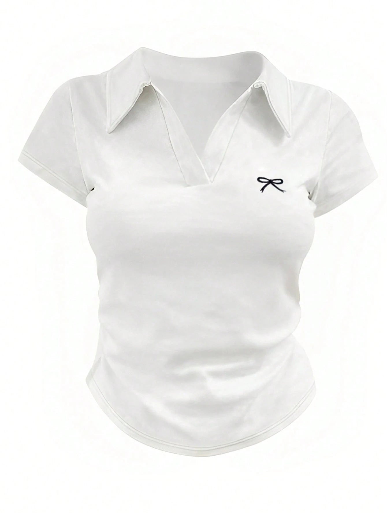 Women's Casual Color Block Ruched T-Shirt