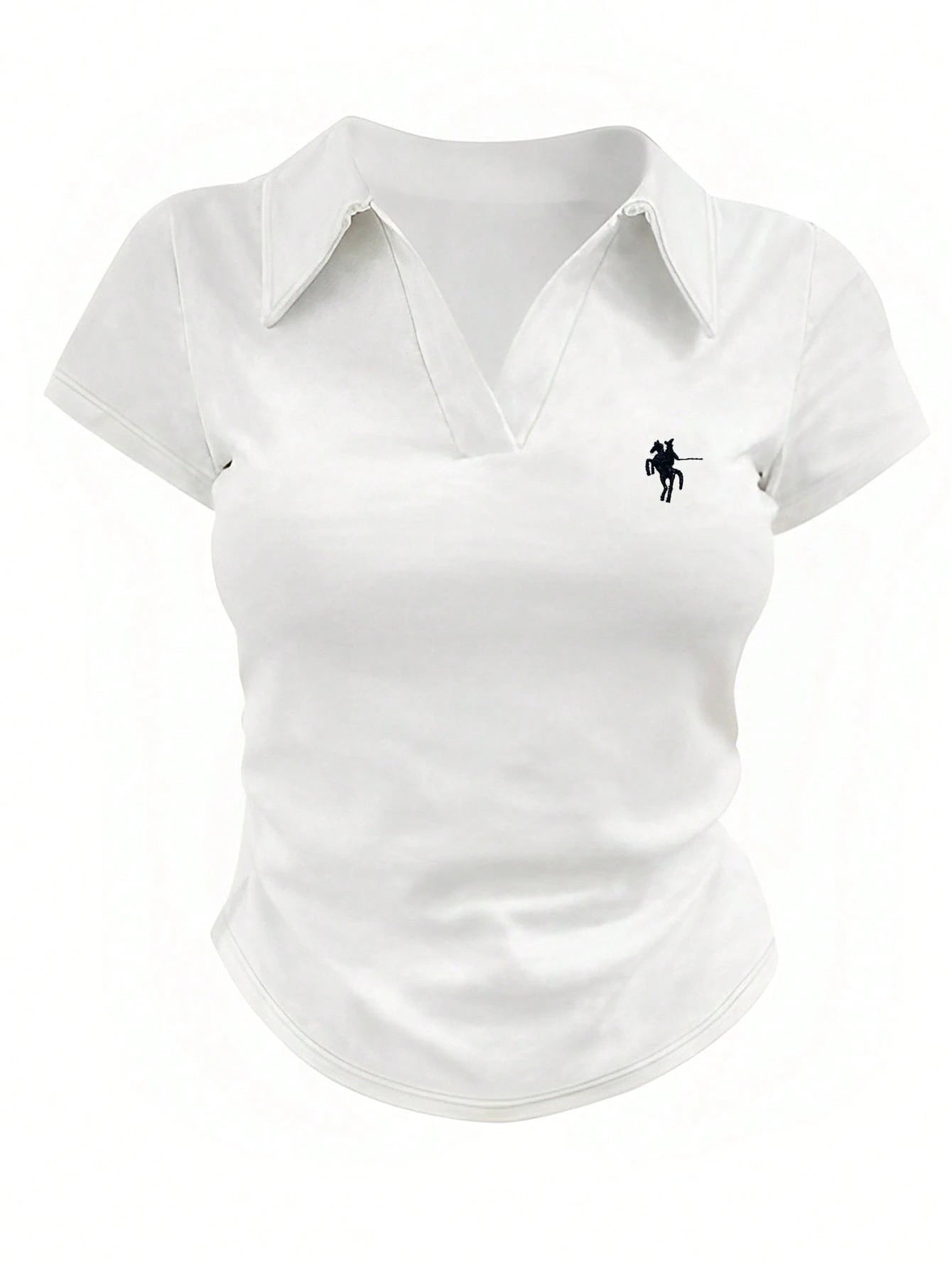 Women's Casual Color Block Ruched T-Shirt