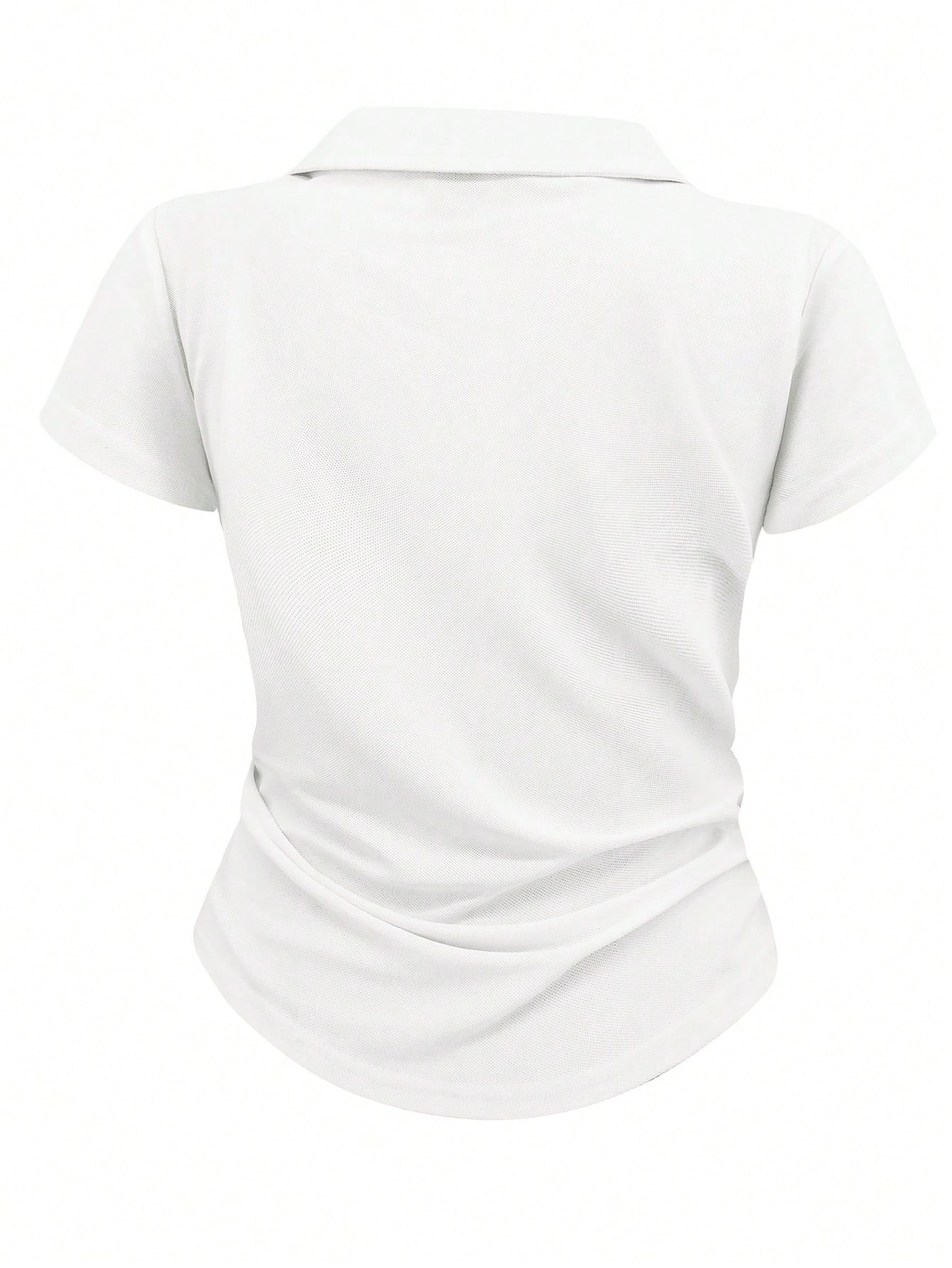 Women's Casual Color Block Ruched T-Shirt