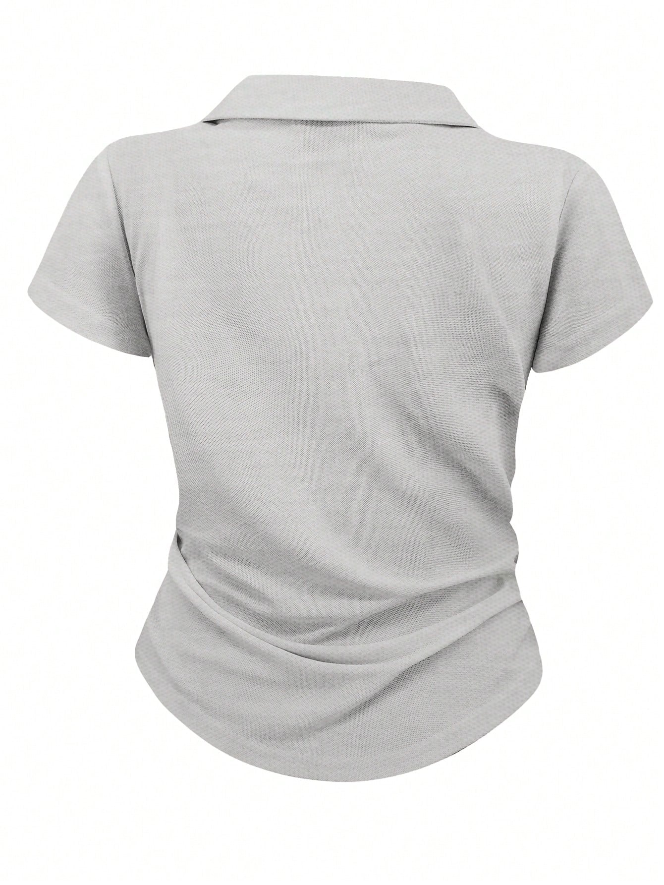 Women's Casual Color Block Ruched T-Shirt