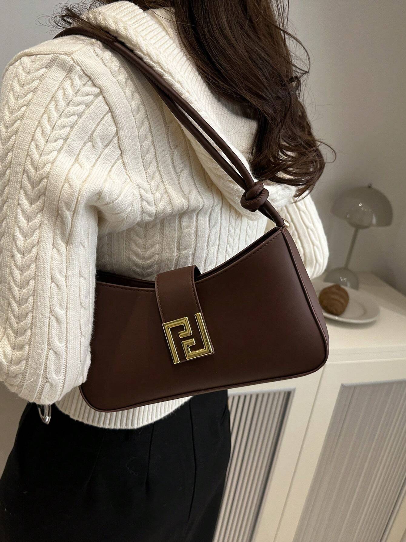 Women's Fashion Casual Commuter Shoulder Bag shein
