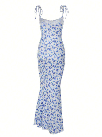 Women Floral Print Bodycon Sexy Fashion Dress