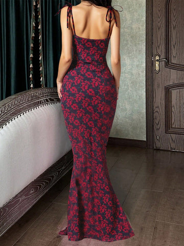 Women Floral Print Bodycon Sexy Fashion Dress