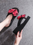 Women's Stylish Slippers With Bowknot Decoration shein