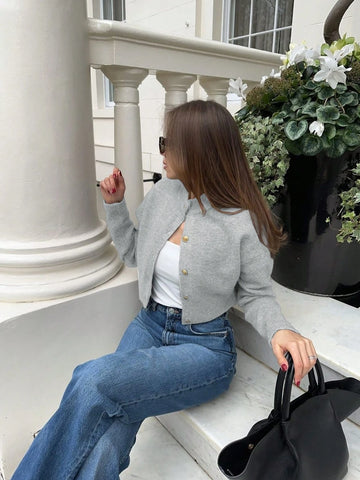 Elegant Heavyweight Knit Cardigan