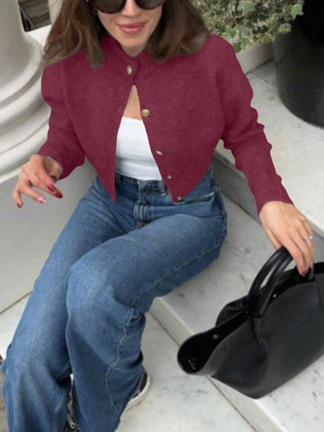 Elegant Heavyweight Knit Cardigan
