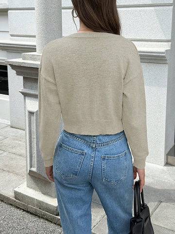 Elegant Heavyweight Knit Cardigan