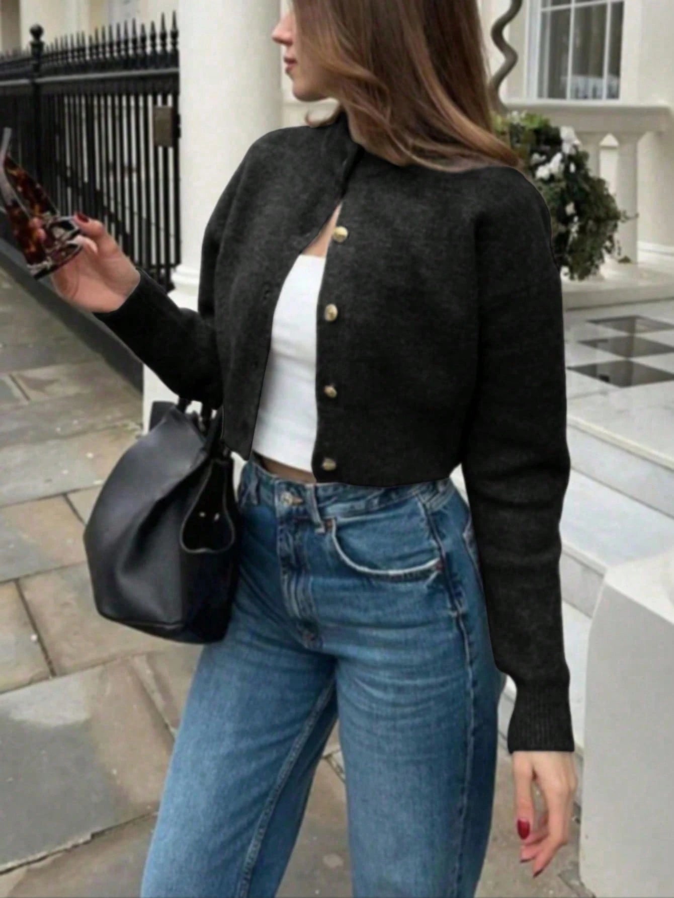 Elegant Heavyweight Knit Cardigan