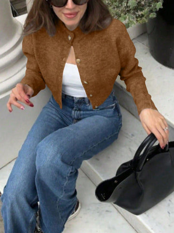 Elegant Heavyweight Knit Cardigan