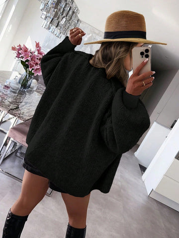 Women's Casual Loose Cream Yellow Homecoming Basic Cardigan Sweater