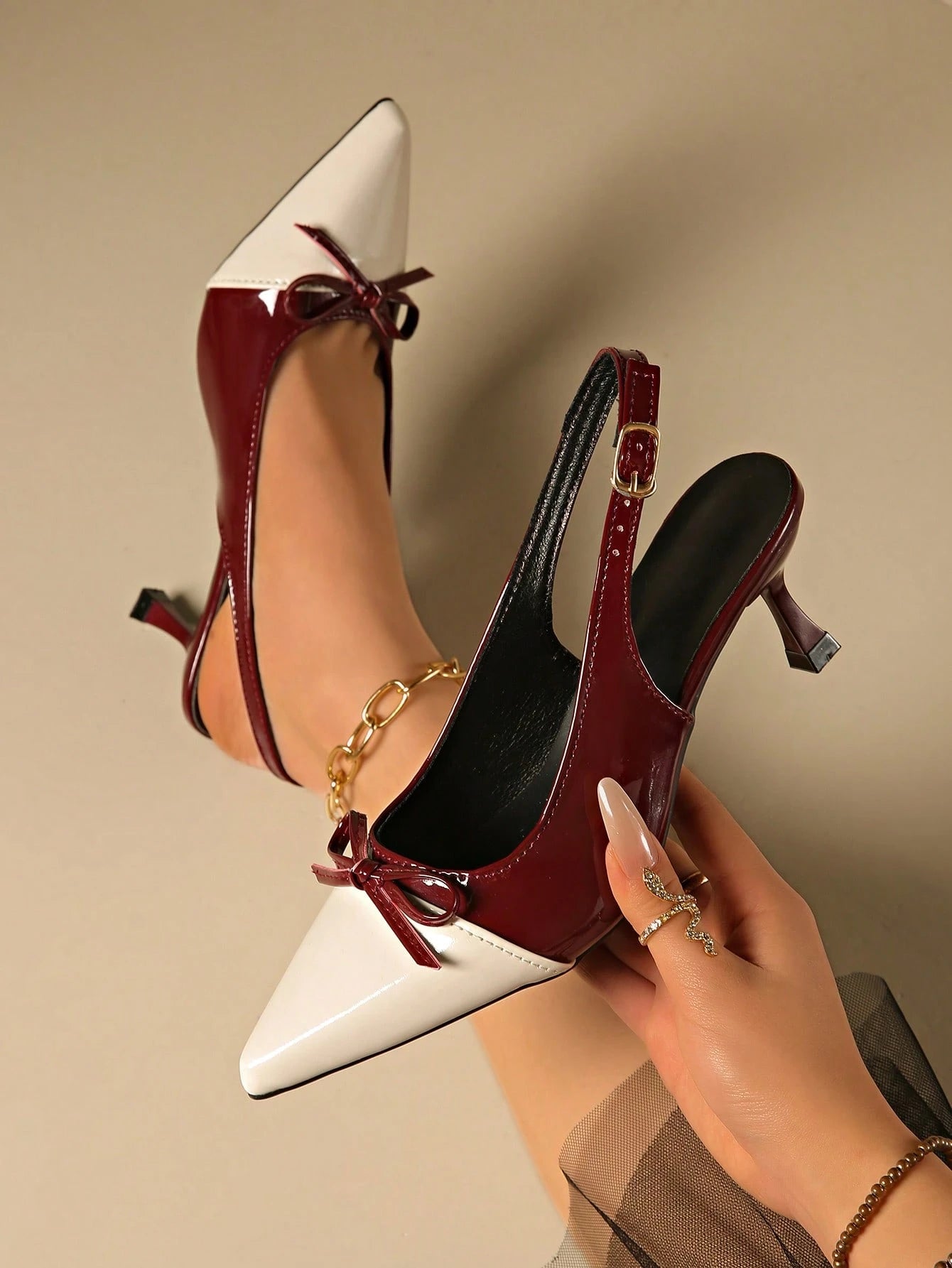 Elegant Pointed Toe Bowknot Stiletto High Heel Sandals