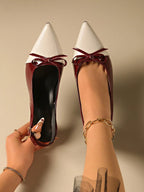 Elegant Pointed Toe Bowknot Stiletto High Heel Sandals