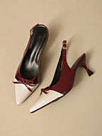 Elegant Pointed Toe Bowknot Stiletto High Heel Sandals