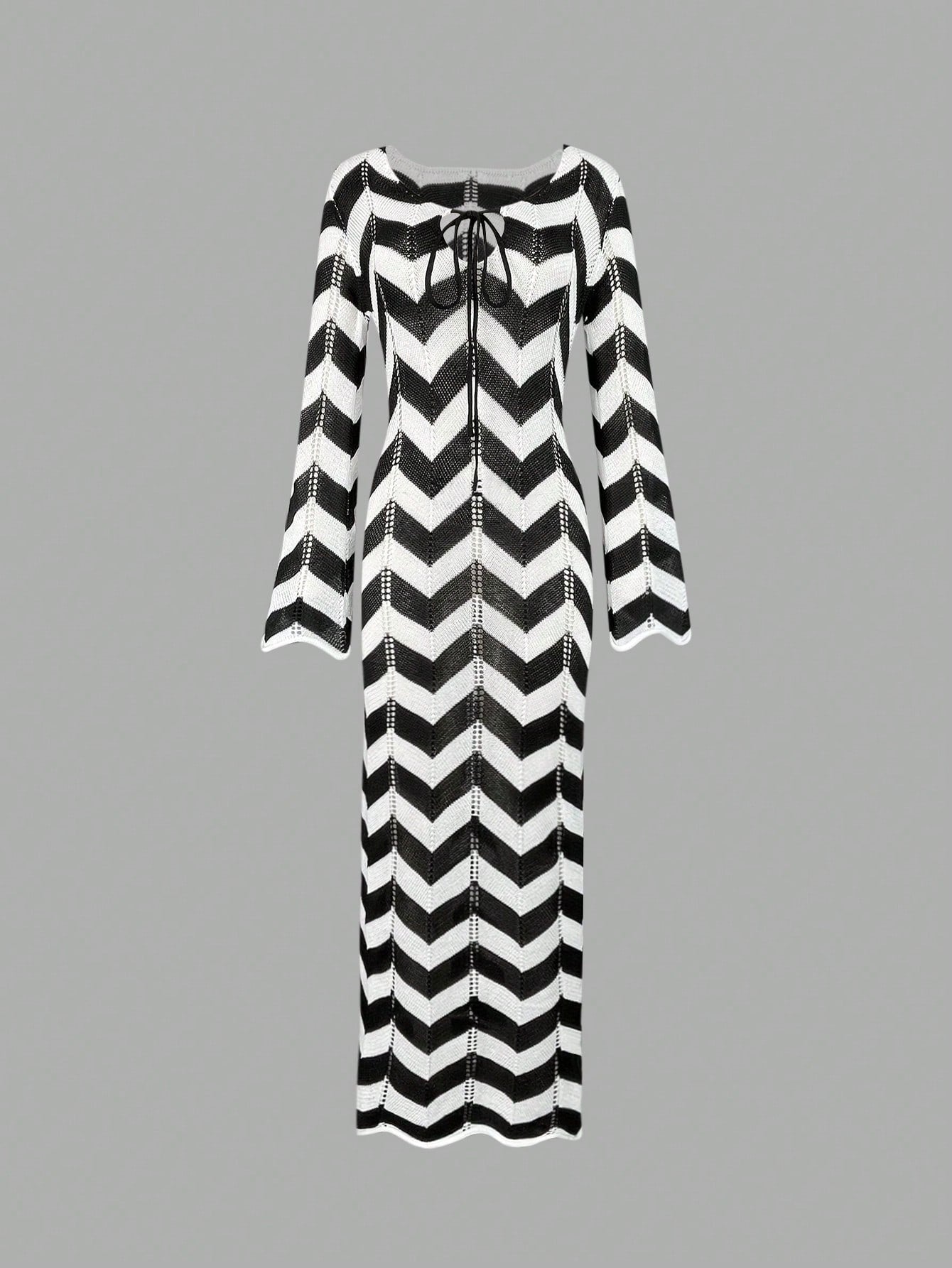 Elegant Minimalist Textured Dress shein