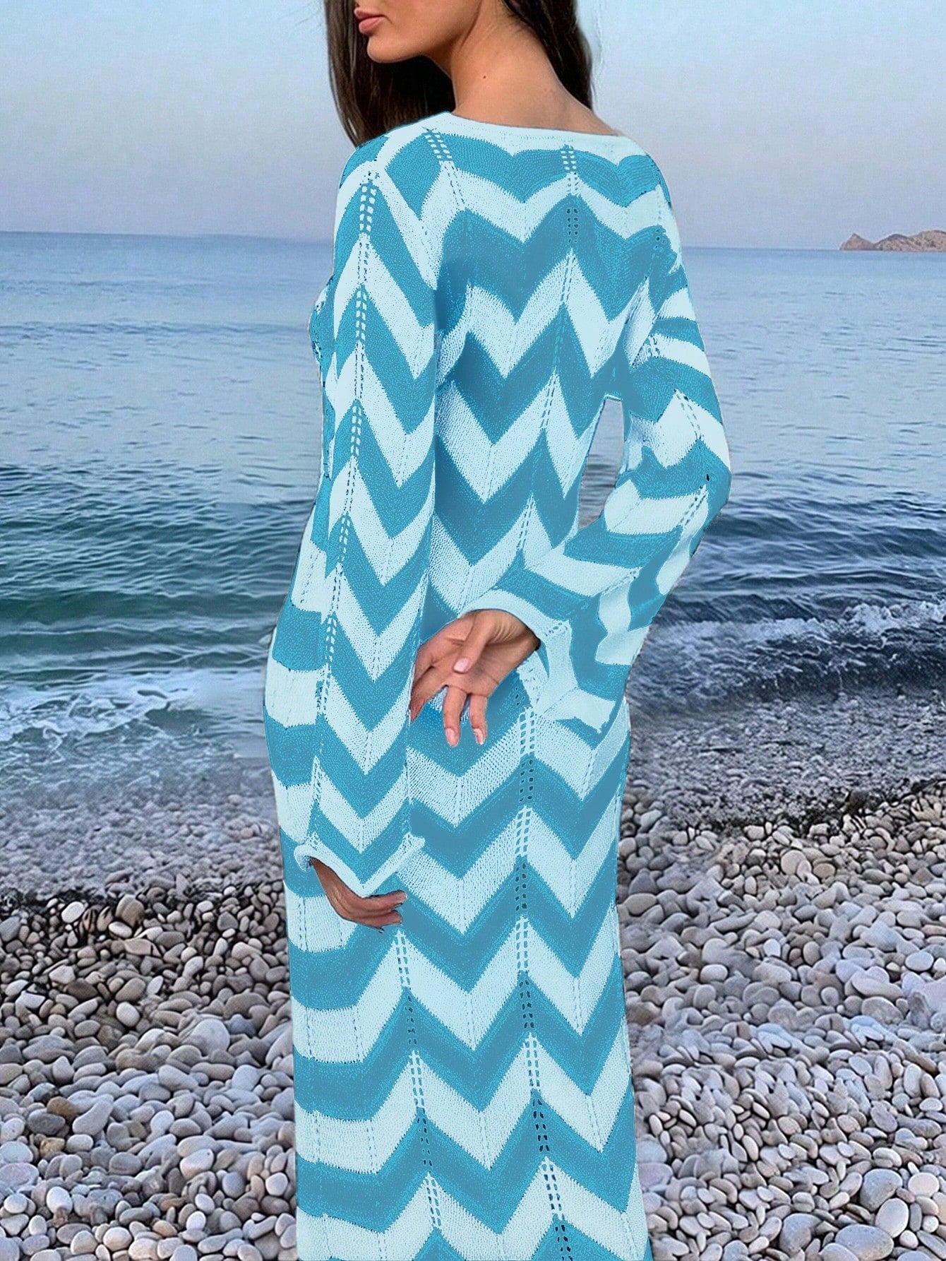 Elegant Minimalist Textured Dress shein