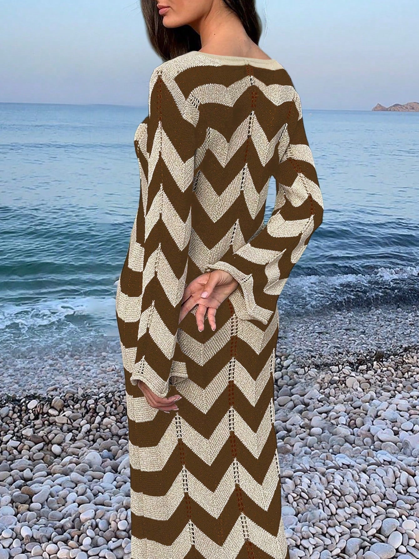 Elegant Minimalist Textured Dress shein
