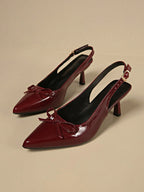 Elegant Pointed Toe Bowknot Stiletto High Heel Sandals