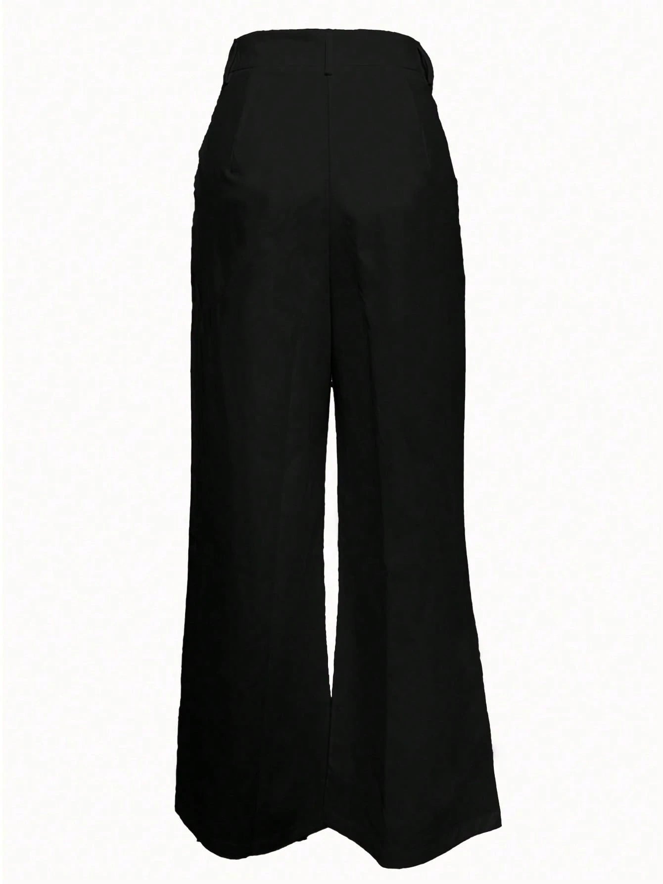 Women's Fashionable High-Waisted Straight Leg Casual Pants