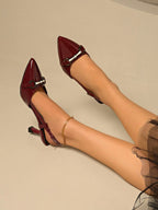 Elegant Pointed Toe Bowknot Stiletto High Heel Sandals