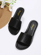 Rhinestone Embellished Luxury Pearl Decorated Slip-On Sandals shein