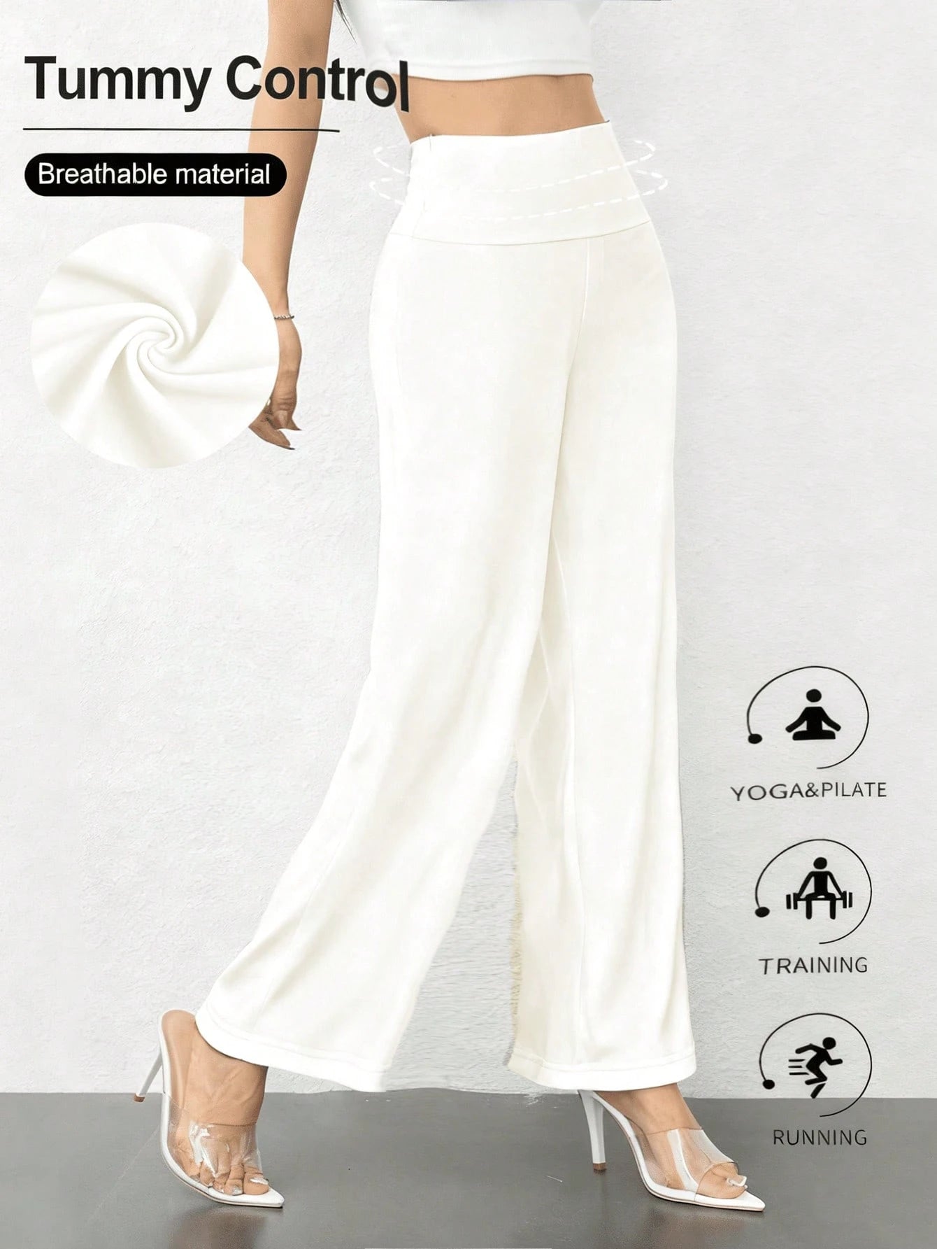 Women's High Waist Straight Leg Pants