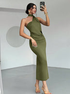 Asymmetrical Flare Sleeve Loose Dress shein