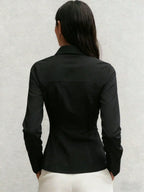 Long Sleeve Shirt With Pleated Waist Design