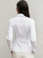 Long Sleeve Shirt With Pleated Waist Design