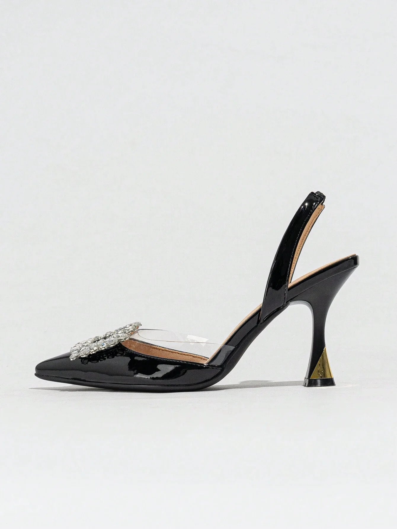 Women's Pointed Toe High Heels With Rhinestone Decoration shein