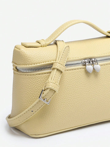 Women's Vintage Commuter Woven Faux Leather Box-Shaped Handbag