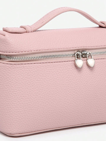 Women's Vintage Commuter Woven Faux Leather Box-Shaped Handbag