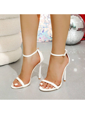 Women's Classic Retro Strappy Peep Toe High Heel Sandals