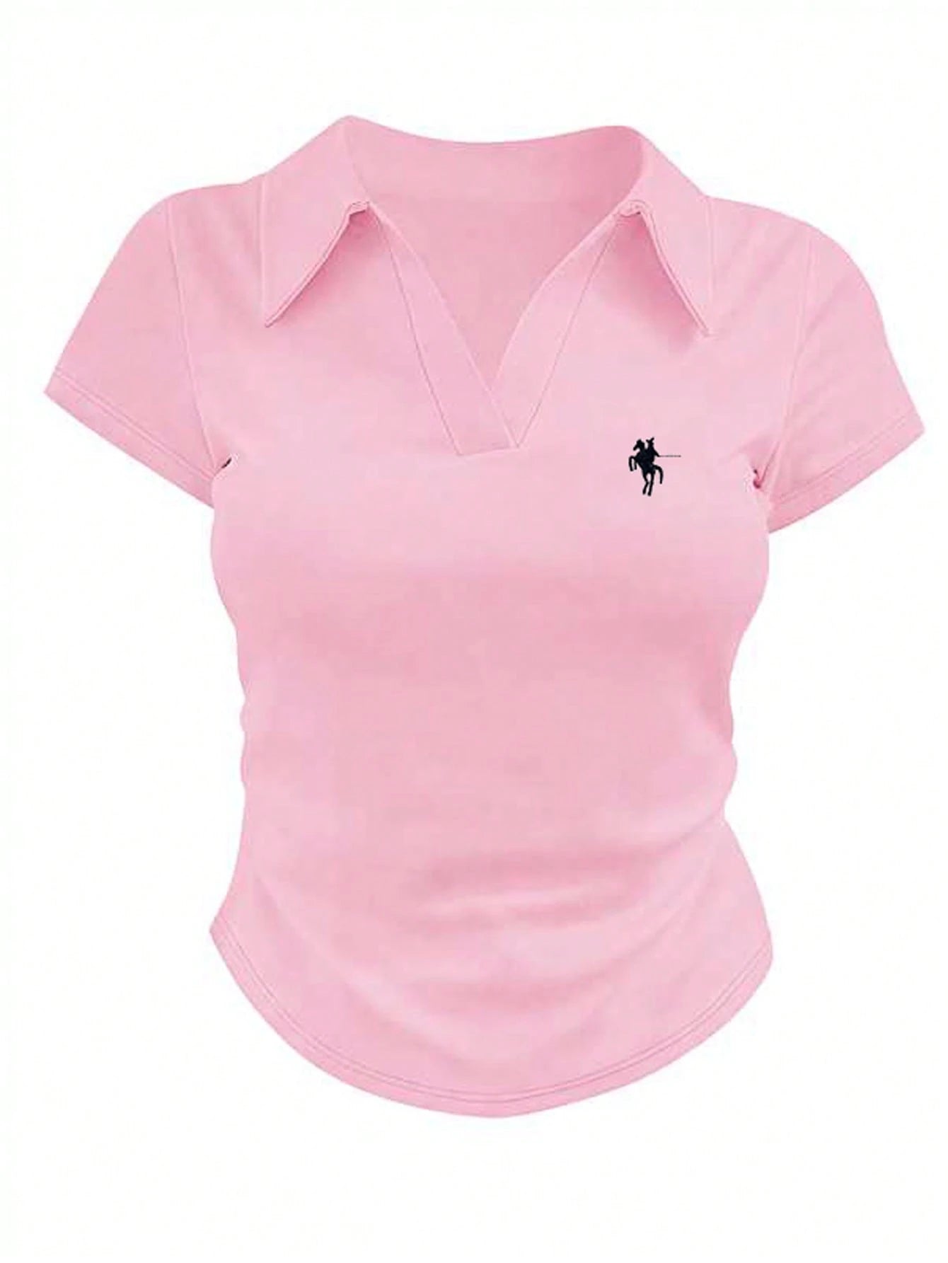 Women's Casual Color Block Ruched T-Shirt