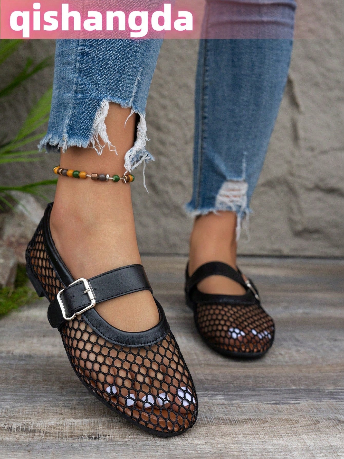 Round Toe Synthetic Mesh Breathable Sandals