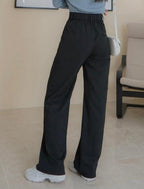 DAZY Solid Straight Leg Pants Shein