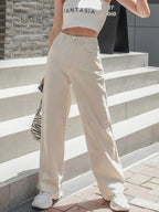 DAZY High Waisted Wide Leg Jeans Shein