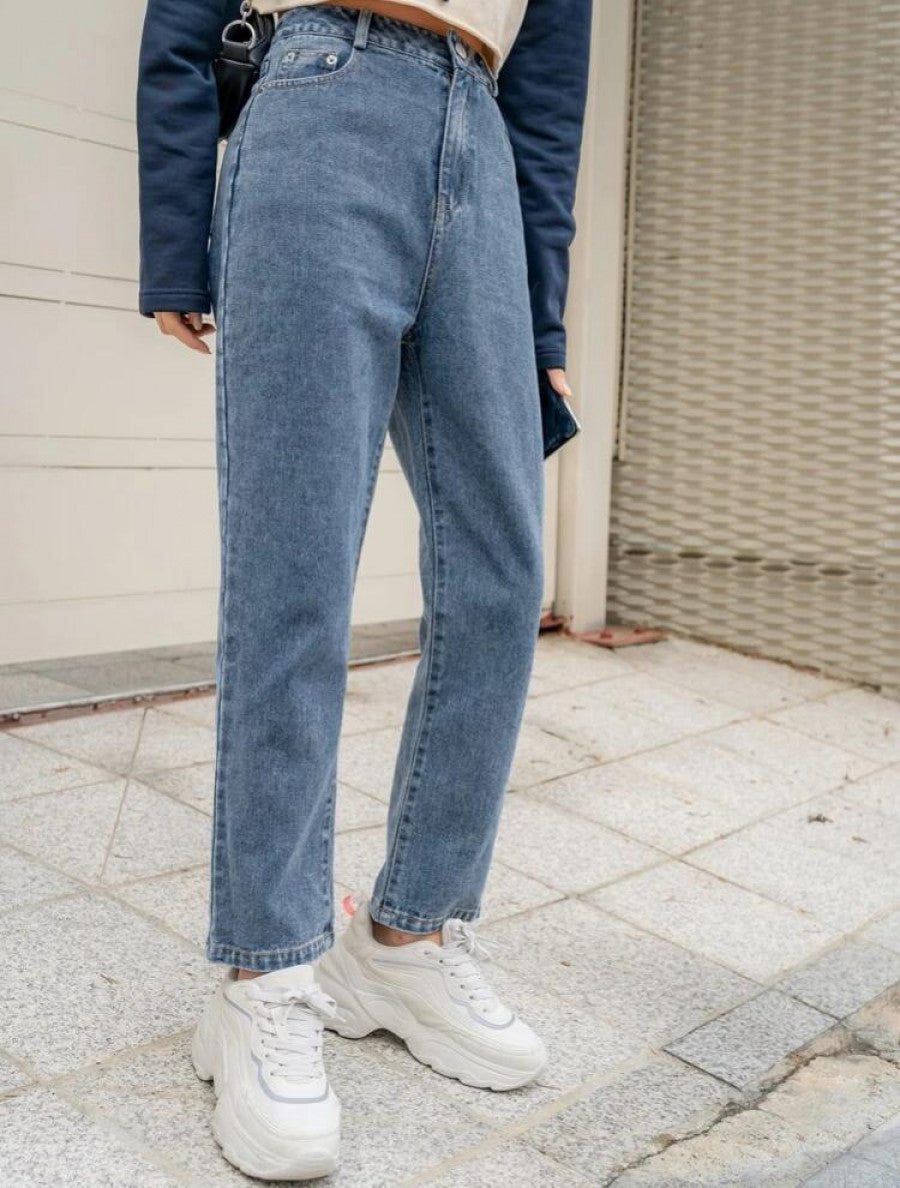 DAZY High Waist Straight Leg Jeans Shein