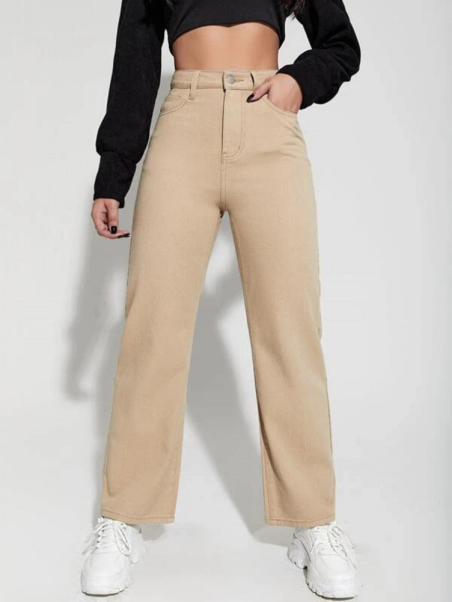 High Waist Wide Leg Jeans Shein