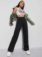 High Waist Wide Leg Jeans Shein