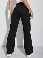High Waist Wide Leg Jeans Shein