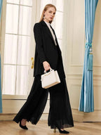 Wide Leg Pleated Pants Shein