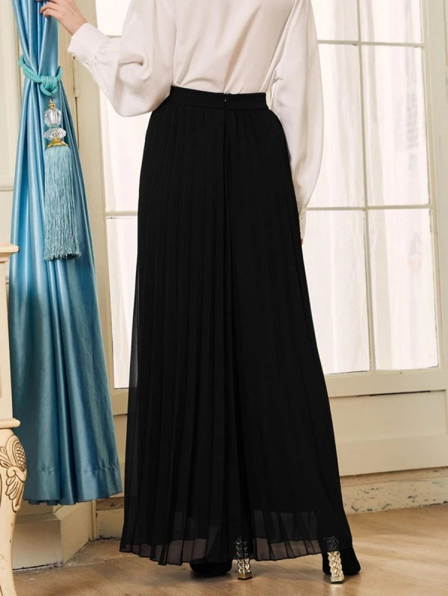 Wide Leg Pleated Pants Shein