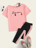 Choker One Shoulder Tassel Detail Top and Pants Set Shein