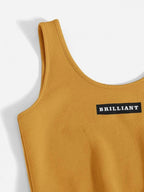 Letter Graphic Tank Top & Joggers Set Shein