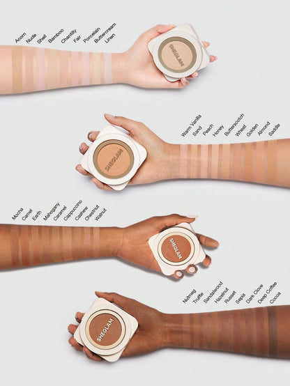 Skin-Focus High Coverage Powder Foundation-Cashew SHEGLAM