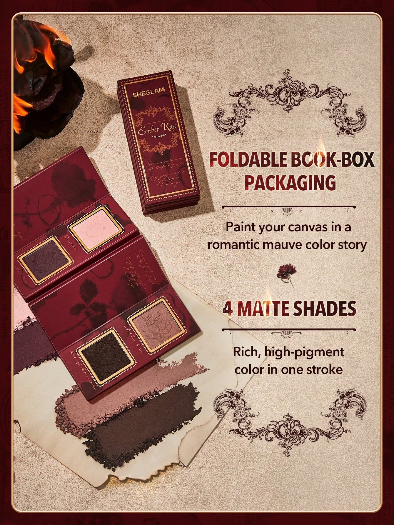 Ember Rose Burning Devotion Color Palette SHEGLAM