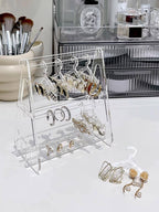 1pc Clothes Hanger Design Clear Jewelry Display Rack Shein
