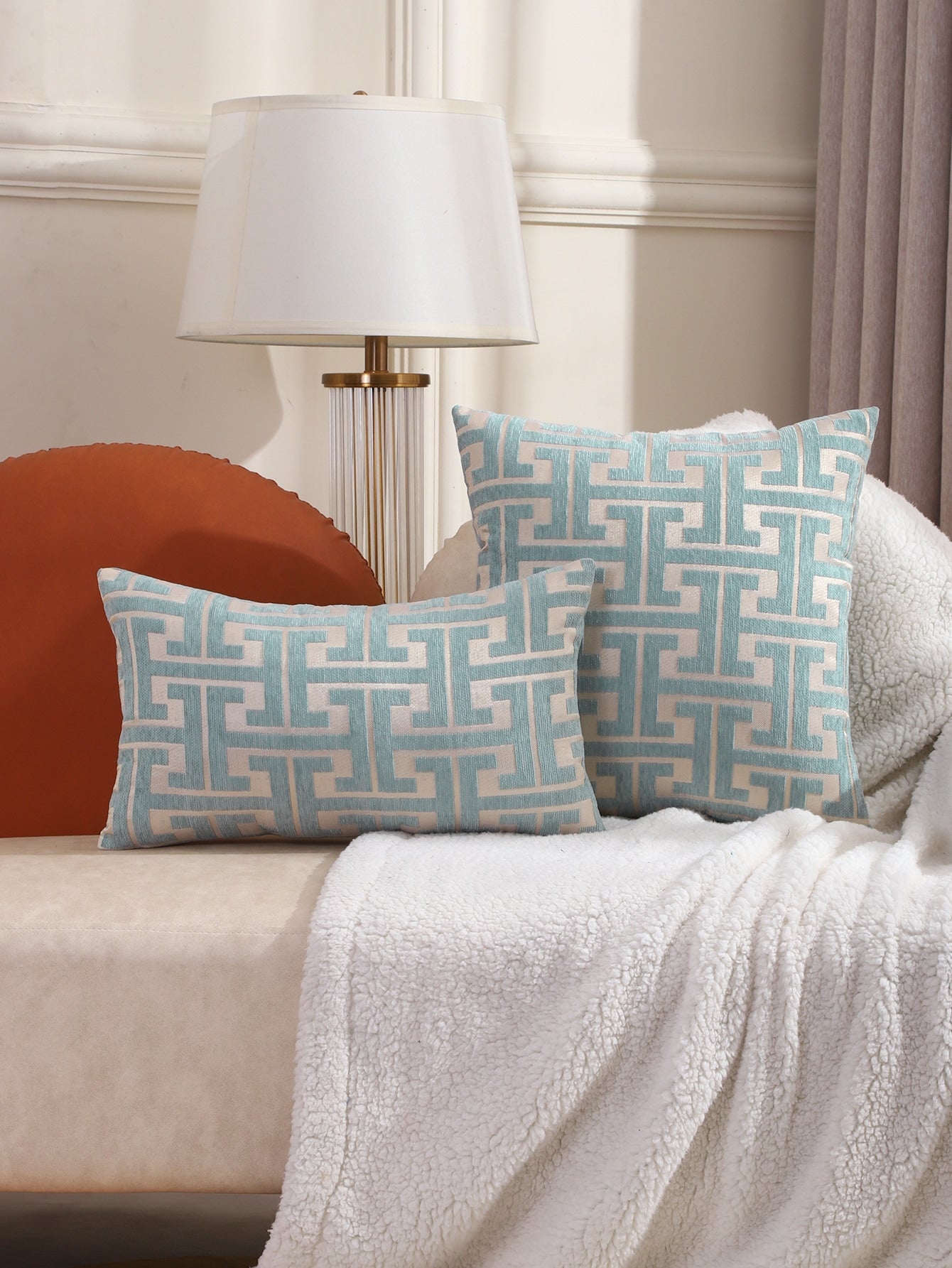 1pc Geometric Pattern Cushion Cover Shein